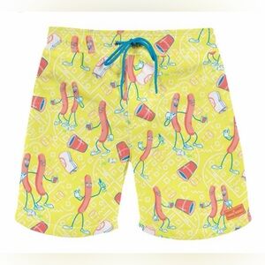 Tipsy Elves Sausage Party Swim Trunks XXL Funny Novelty Pool Shorts
